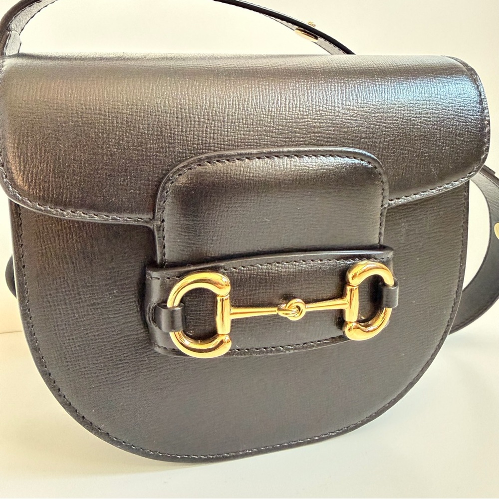 Black Gucci Horsebit leather crossbody bag - Picture 4 of 12